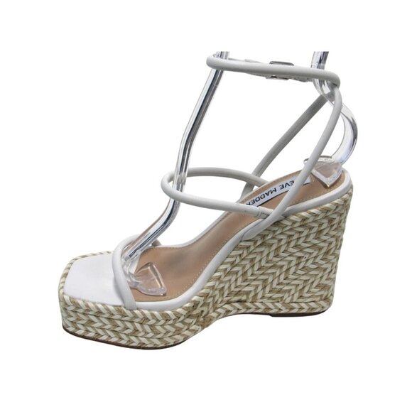 Steve Madden Womens Faux Leather Wedge Platform Sandals - Picture 3 of 6